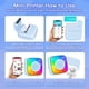 thumbnail image 5 of Impresora de pegatinas con 6 rollos de papel adhesivo, siete modos de iluminación de color para álbumes de recortes, viajes, notas, etiquetas y recordatorios. Compatible con iOS y Android., 5 of 5