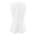 thumbnail image 3 of Women's Summer Sleeveless Suit Vest V-Neck Button Down Fashion Business Casual Dressy Tops Elegant Layering Slim Fit, 3 of 5