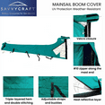 thumbnail image 2 of SavvyCraft Waterproof Mainsail Boom Cover, Heavy Duty 600D Sailboat Mainsail Cover UV protection Weather-Resistant, Boom Length 8'-9' Teal, 2 of 6