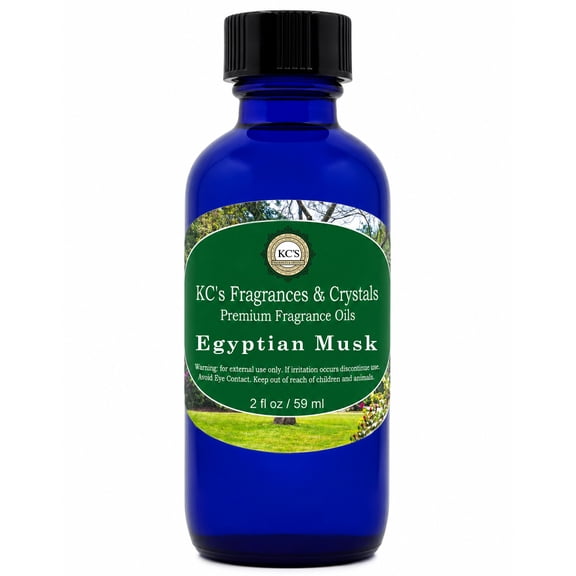 Egyptian Musk Premium Fragrance Oil by KC's Fragrances & Crystals for Diffusers, Candle Making, Soap Making, Wax Melts & Home Fragrance, 2 fl oz