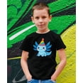 thumbnail image 6 of Cute Axolotl Birthday Shirt for Boys and Girls Kawaii Party Hat Graphic Tee for Kids and Toddlers Black Shirt 5-6, 6 of 8