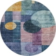 thumbnail image 2 of Addison Rugs Mayfield Premium Machine Washable Transitional Geometric Blue Round Rug, 8' x 8', 2 of 5