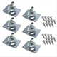 thumbnail image 1 of Conector de Entrada de Guitarra Cuadrado de 6 Piezas, Placa de Conector de Salida de Guitarra, Conector de Conector de Bajo, Accesorios de Piezas de Guitarra EléCtrica Plateados, 1 of 7