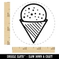 thumbnail image 2 of Snow Cone Shaved Ice Self-Inking Rubber Stamp Ink Stamper - Lime Green Ink - Small 3/4 Inch, 2 of 7