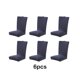 thumbnail image 2 of Bewildely 6 pack/lote fundas para sillas adicionales hechas con poliéster para una sensación suave y cómoda fundas para asientos de sillas Decoración del hogar Azul oscuro, 2 of 6