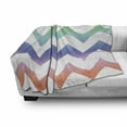 thumbnail image 3 of Geometric Soft Flannel Fleece Throw Blanket, Rainbow Tones Colorful Large Zig Zag Pattern Modern Abstract Style Composition, Cozy Plush for Indoor and Outdoor Use, 60" x 80", Multicolor, by Ambesonne, 3 of 6