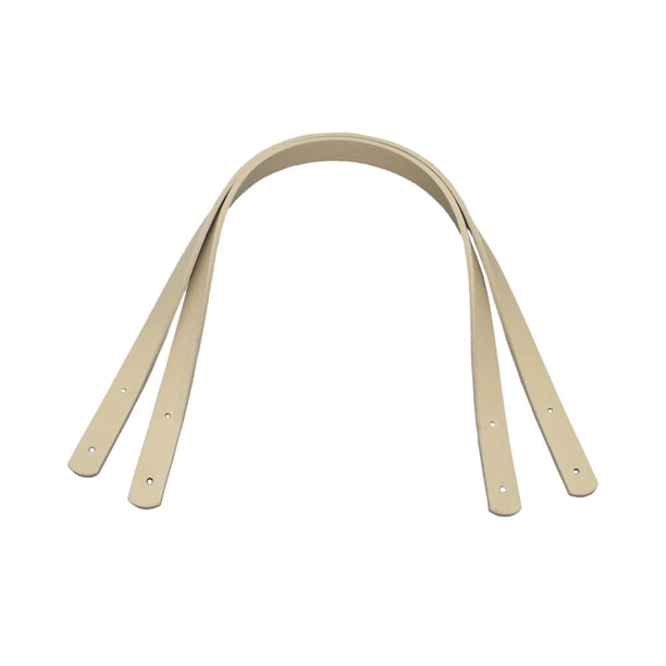 2 piezas 60cm PU Bolso de cuero Asas Bolsa de mano Correa de repuesto Bolsa Cinturón con remaches Accesorios para mujeres Damas Bolsa de bricolaje (Beige Amarillo)