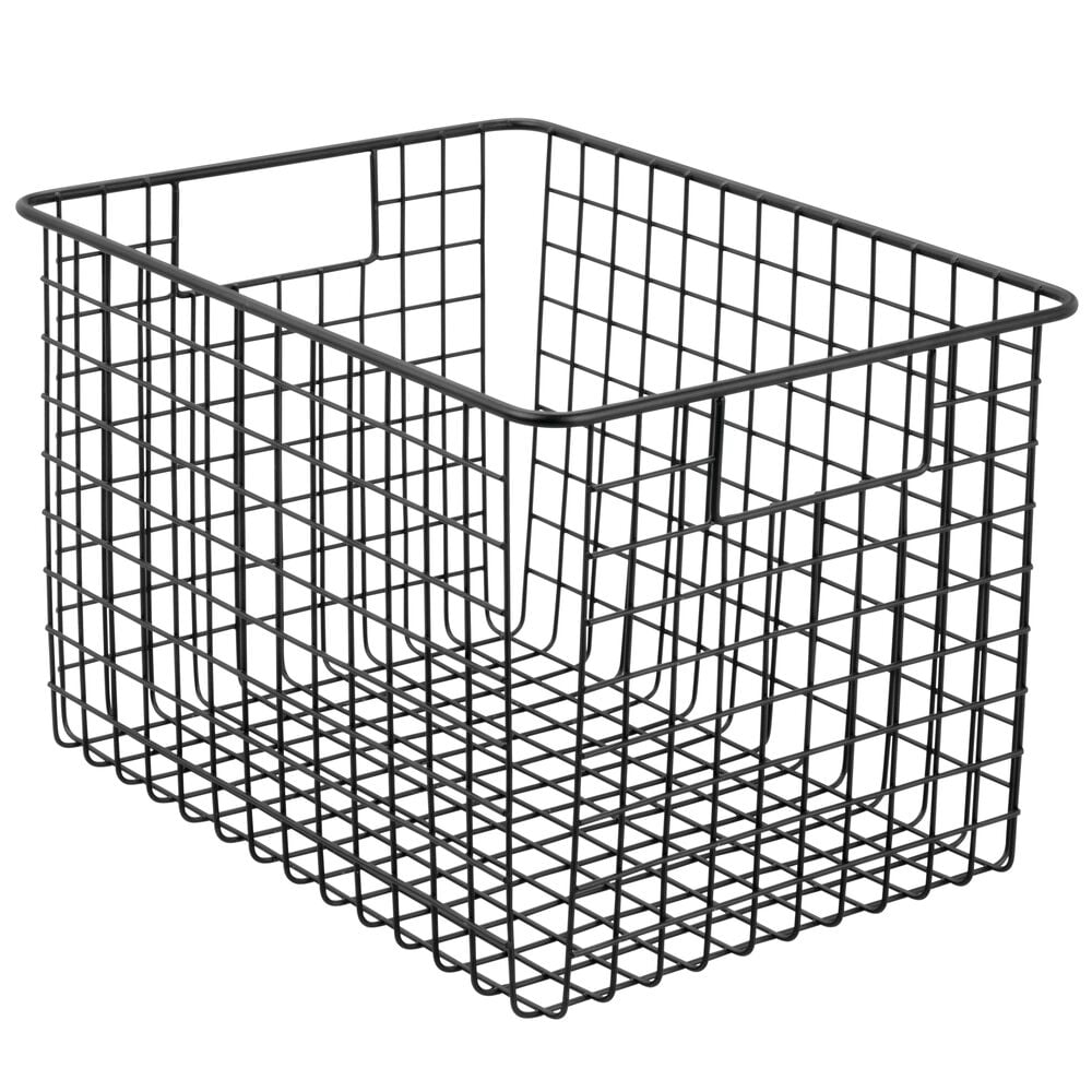 mDesign Farmhouse Decor Metal Wire Food Storage Organizer, Bin Basket