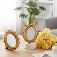 thumbnail image 2 of 5 Pcs Small Vintage Picture Frames, Antique Ornate Mini Gold Frames Mini Baroque Oval Rectangle Resin Frame with Backing for Wedding, Party, Tabletop, 2 of 9