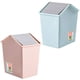 thumbnail image 1 of Mini bote de basura con tapa abatible, 1,5 l de plástico, para baño, tocador, coche, oficina, mostrador, mesa (rosa y azul cielo), 1 of 4