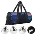 thumbnail image 3 of Honeii Starry Sky Meditating Chimpanzees Print Duffle Bag and Adjustable Strap,Foldable Travel Duffel Bags for Men Women,Waterproof Duffel Bags, 3 of 6