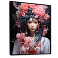 thumbnail image 2 of Designart "Portrait Of An Asian Woman'S Dream" Asian Art Floater Framed Canvas Wall Art, 2 of 5