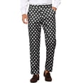 thumbnail image 1 of Pantalones formales de ajuste regular para hombres INSPIRE CHIC con estampado de lunares 36 Negro, 1 of 6