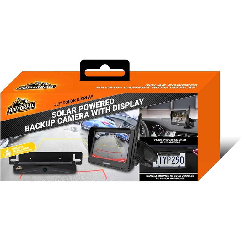 Armor All USB Solar Powered Backup Camera with 4.3” LCD Display