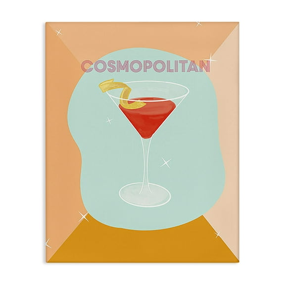Stupell Industries Modern Cosmopolitan Drink Food & Beverage Painting Wrapped Canvas Art Print Wall Art, 16 x 20