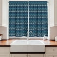 thumbnail image 2 of Ambesonne Boho Kitchen Curtains, Horizontal Zigzag Formations, 55"x45", Multicolor, 2 of 3