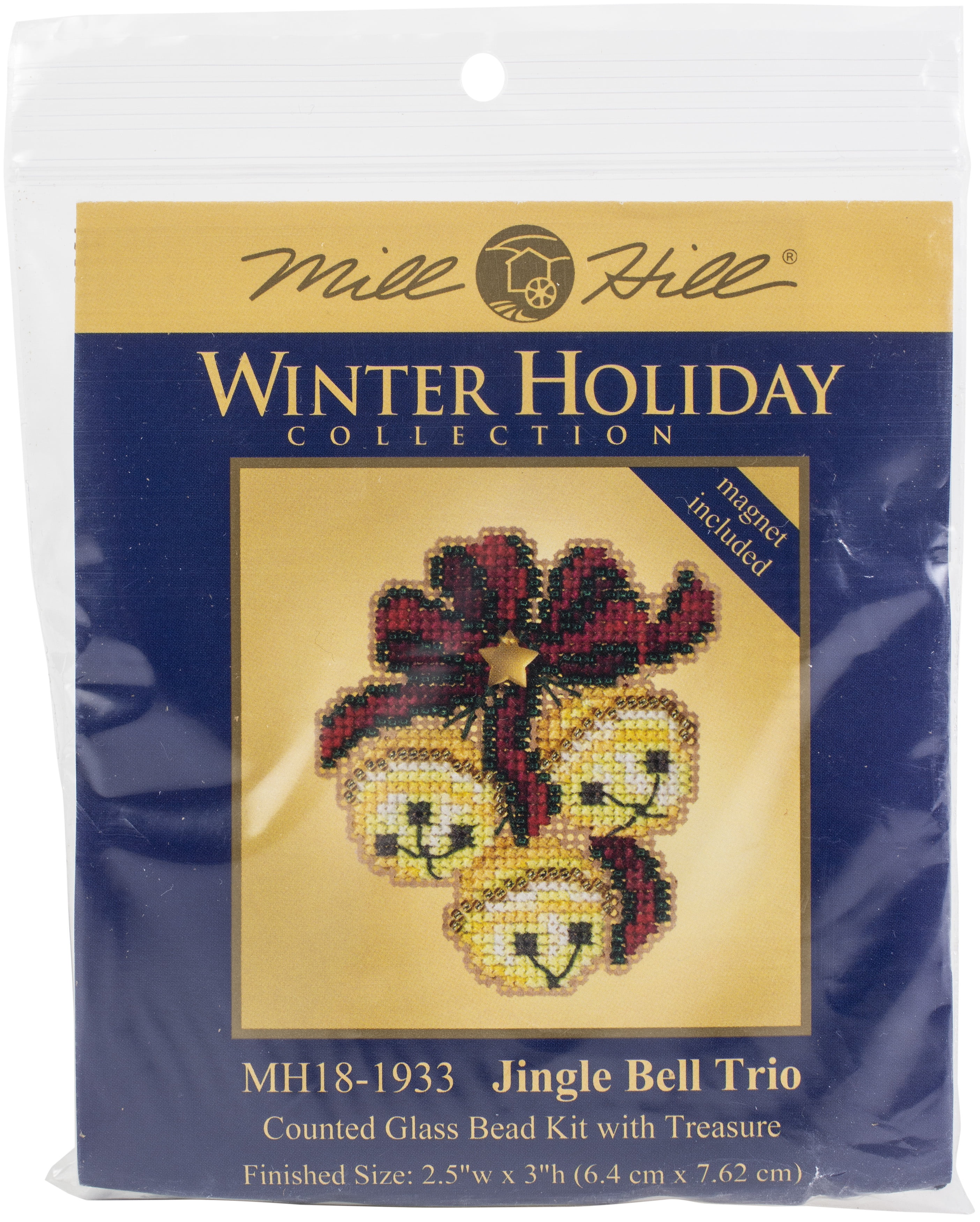 Mill Hill Counted Cross Stitch Kit 2.25"X3"-Jingle Bell (14 Count