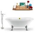 thumbnail image 4 of Tub, Faucet and Tray Set Streamline 68" Clawfoot NH861CH-CH-140, 4 of 7