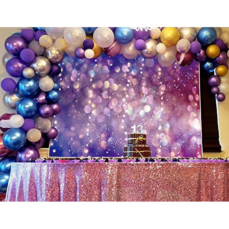 Rainbow Glitter Photo Backdrop | 7x5FT Sparkle Background For Parties, Birthdays, Studio