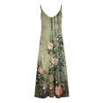 thumbnail image 4 of FcBaudy Camisole Sans Manches Col en V, Robes d'Été pour Femmes, Robes Sans Manches Mode Imprimée Bretelles Robes Femmes, 4 of 5