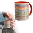 thumbnail image 1 of Ltdhehe Ceramic Water Bottle For Living Room And Tea Table Striped Design Hidden Message Durable Drinking Cup Home, 1 of 6