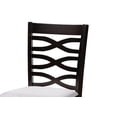 thumbnail image 3 of Baxton Studio Lanier Modern and Contemporary Gray Fabric Upholstered Espresso Brown Finished 5-Piece Wood Pub Set, 3 of 7