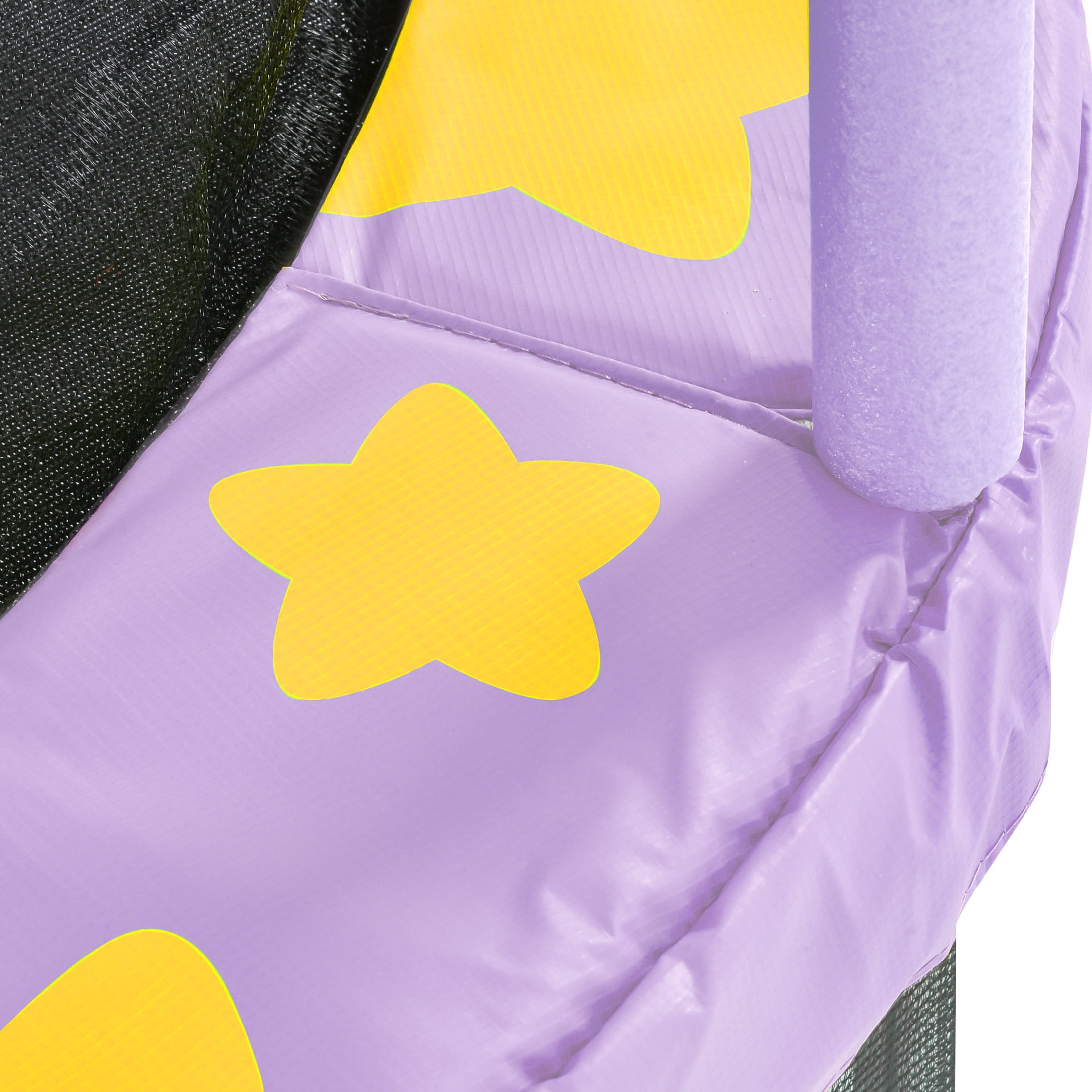 55-Inch Kids Trampoline with Safety Enclosure, Padded Frame & Star Pattern, Purple