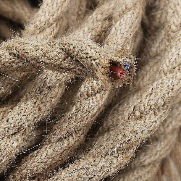 Cable Eléctrico De Tela Retro Trenzado De Cáñamo, Cuerda De 2 Núcleos (2 X 0,75 Mm²) Para Accesorios De Lámparas Colgantes, 5 M | Leroy Merlin