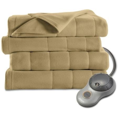 Sunbeam Electric Heated Fleece Blanket - Walmart.com - Walmart.com
