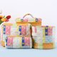 thumbnail image 2 of Bolsa de maquillaje de algodón floral de gran capacidad 4 piezas de artículos de tocador portátiles estéticos florales, 2 of 9