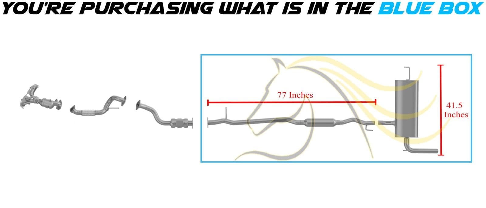 Northeastern Exhaust Resonator Pipe & Muffler Fits 2014-2019 Nissan Rogue 2.5L - Direct Fit | Stainless Steel Complete System