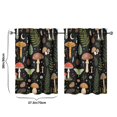 thumbnail image 4 of Vintage Colorful Mushroom Plants Tier Kitchen Curtains for Bathroom Living Rod Pocket Window Drapes 28"x36" 2 Panels Window Treatment Tiers, 4 of 4