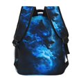 thumbnail image 4 of Zufioo Wolf Print Casual Student Backpack, Adjustable Shoulder Straps Multi-Function Multi-Pocket Sports Bag Travel Backpack, Unisex-One Size, 4 of 5