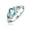 Blue-Topaz, variant on Womens Oval Gemstone Celtic Trinity Knot Ring for BFF Sorority Sister Sterling Silver