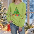 thumbnail image 2 of sdbrld Kids Girls Merry Christmas Long Sleeve Graphic Shirt Funny Xmas Holiday Family Party Matching Tops Green Sizes 2-3 Years, 2 of 4
