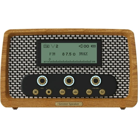 Brown Sinister Speaker - Ghost Hunting Spirit Box Radio | Bluetooth, AM & FM Radio | USB-C Rechargeable | Halloween Gadget | Gothic Home Decor | Spooky Gift