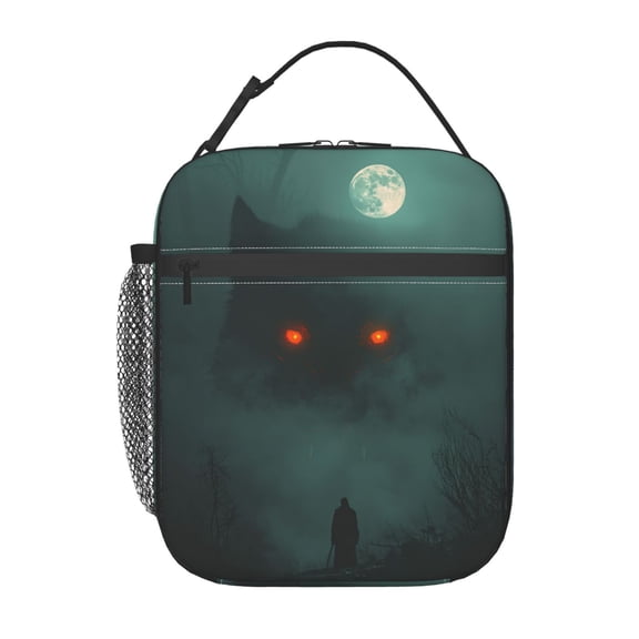 Wolf Lunch Box Reusable Portable Lunch Bag Tote Bag for Work Picnic Hiking