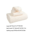 thumbnail image 4 of Fiudx Juego de Toallas de Baño de Terciopelo, Diseño Suave y Absorbente, Material Que No Suelta Pelusa, Ideal para Baño o Dormitorio, Secado Rápido, Multiusos, Juego de 3 Piezas, Tamaños 35 X 75 Cm,, 4 of 4