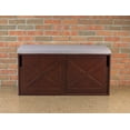 thumbnail image 6 of Contemporary Home Living 38.75" Brown and White Wooden Shoe Bench, 6 of 7