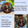 thumbnail image 4 of Skull Woman and Red Rose Stained Glass Suncatcher Window Hangings Colored Handmade Glass Suncatcher Crafts Kits for Indoor Garden Christmas Decoration 16x16cm(7), 4 of 7