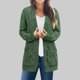 thumbnail image 1 of Cárdigan de moda para mujer, liso, suelto, de manga larga, blusa, cárdigan, abrigo de acrílico para mujer, 1 of 6