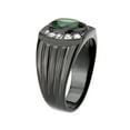 thumbnail image 4 of Bague en Acier Inoxydable avec Émeraude Synthétique pour Femmes Style TK3764 Taille 12, 4 of 5