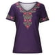 thumbnail image 4 of Blusa de manga corta con cuello en V informal para mujer a la moda, camisetas de verano Fridja  ghk6518, 4 of 8