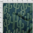 thumbnail image 3 of oneOone Cotton Cambric Teal Blue Fabric Cactus Diy Clothing Quilting Fabric Print Fabric By Yard 56 Inch Wide, 3 of 5