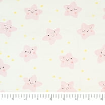 Roc-lon 100% Organic Cotton, 60"/61", Sewing Craft Fabric, Printed Muslin, Star, Cut by Yard