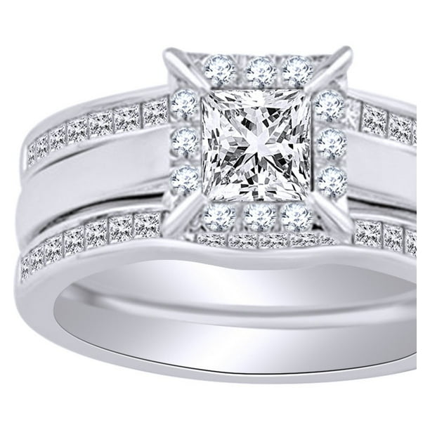 Jewel Zone US 1.2 Ct Princess Cut White Natural Diamond Enhancer