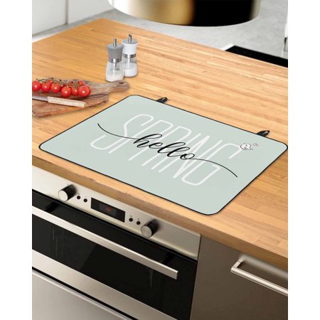 

Spring Stove Top Covers for Electric Stove Heat Insulation Fireproof Glass Cooktop Cover Counter Top Glass Stove Cover for Prevent Scratches 36 x21 Teal Easter Birds