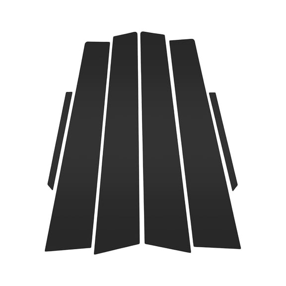 Unique Bargains 6 Pcs Door Pillar Window Trim for Cadillac CTS 2014-2015 Black Front Rear Left Right Anti Scratch Sticker Pillar Posts Door Outer Exterior Cover