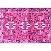 Ahgly Company Indoor Rectangle Persian Pink Traditional Area Rugs, 5' x 8'