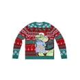 thumbnail image 2 of Jollidays Men's Hungry T-Rex Ugly Christmas Sweater with Drink Pocket, Sizes S-2XL, 2 of 6